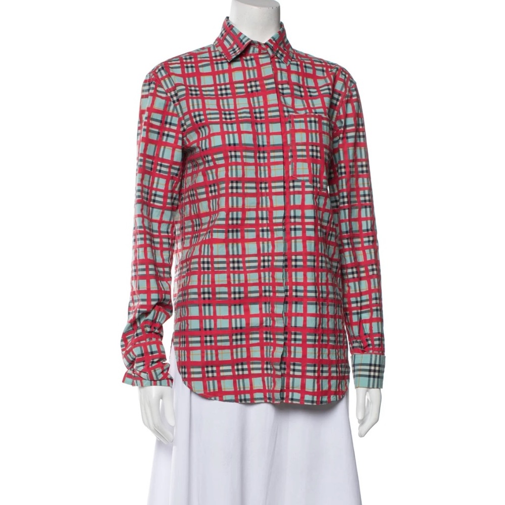Burberry Button-Up Long Sleeve Top
